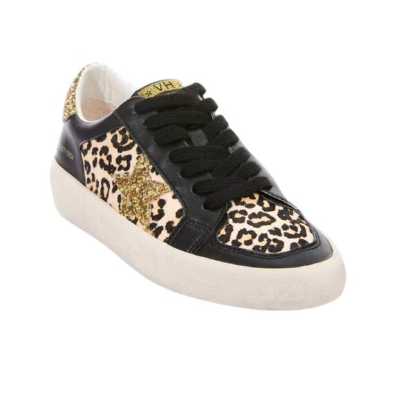 Vintage Havana Leopard Glitter Star Sneakers Black/Leopard – Size 9 - EUC - Picture 2 of 6
